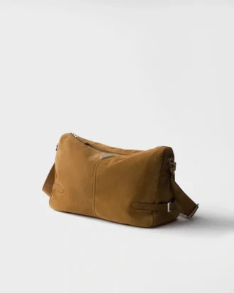 Bolso de hombro de gamuza