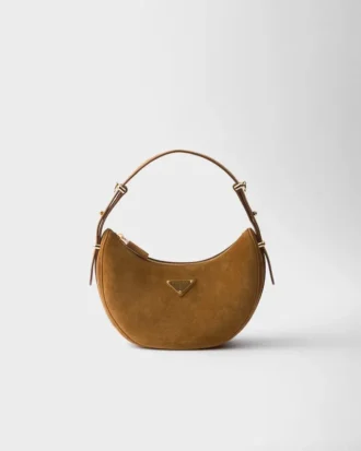 Bolso de hombro de gamuza Prada Arqua