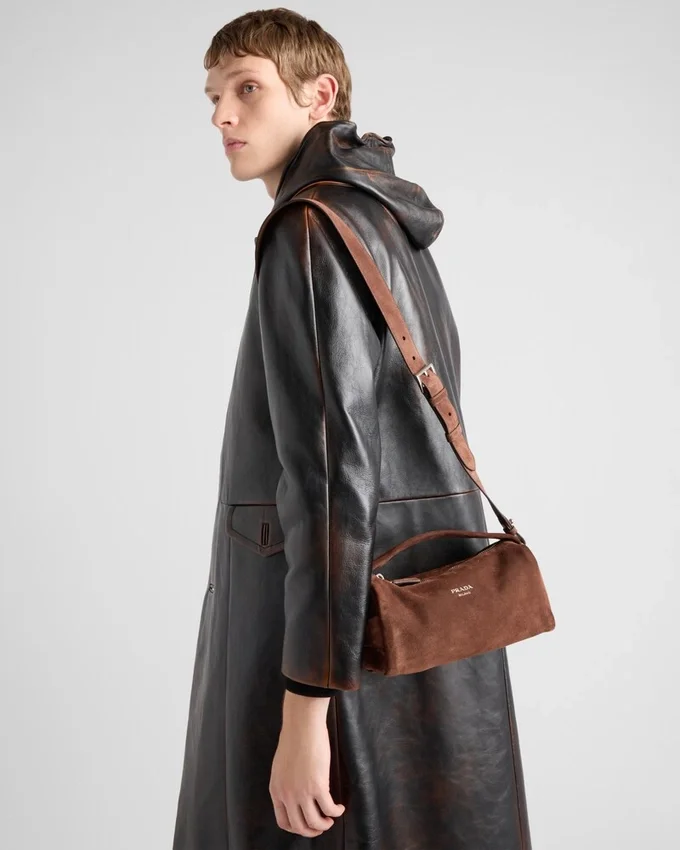 Bolso de hombro de piel de gamuza Bolso de hombro de piel de gamuza