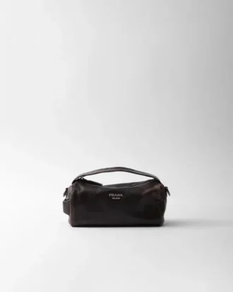 Bolso de hombro de piel napa