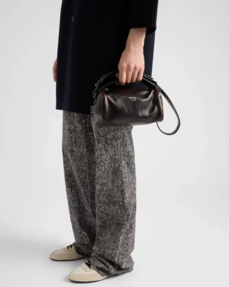 Bolso de hombro de piel napa