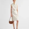 Bolso de hombro de piel Prada Arqua con solapa Bolso de hombro de piel Prada Arqua con solapa