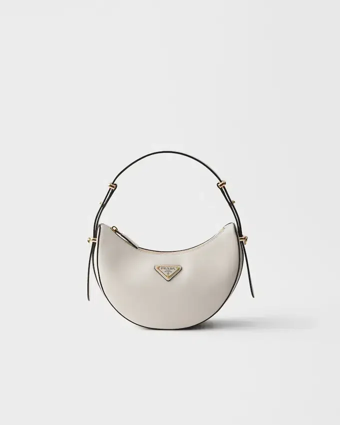 Bolso de hombro de piel Prada Arqua Mini Bolso de hombro de piel Prada Arqua Mini
