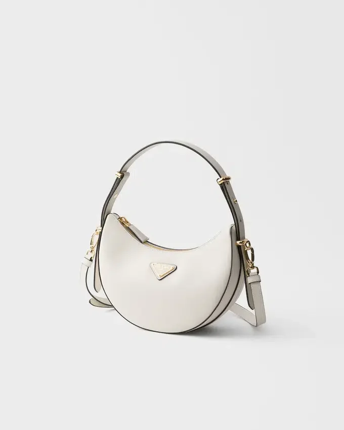 Bolso de hombro de piel Prada Arqua Mini Bolso de hombro de piel Prada Arqua Mini