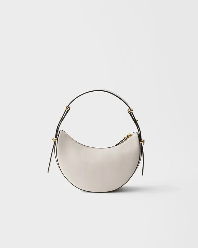Bolso de hombro de piel Prada Arqua Mini Bolso de hombro de piel Prada Arqua Mini