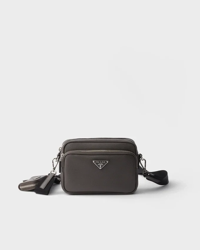Bolso de hombro de piel Saffiano Bolso de hombro de piel Saffiano