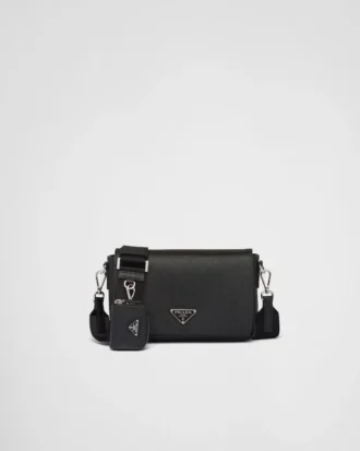 Bolso de hombro de piel Saffiano