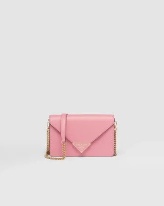 Bolso de hombro de piel Saffiano