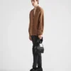 Bolso de hombro de piel Saffiano Bolso de hombro de piel Saffiano