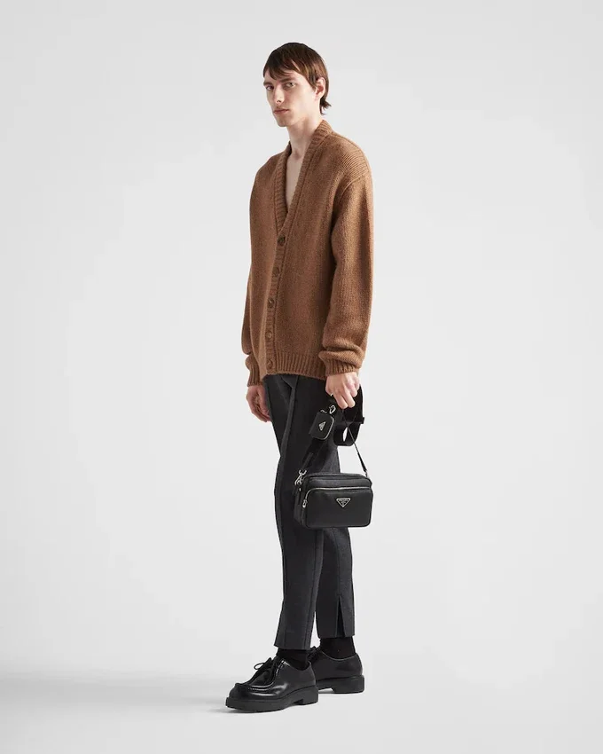 Bolso de hombro de piel Saffiano Bolso de hombro de piel Saffiano