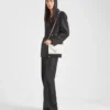 Bolso de hombro de piel Saffiano Bolso de hombro de piel Saffiano
