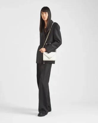 Bolso de hombro de piel Saffiano