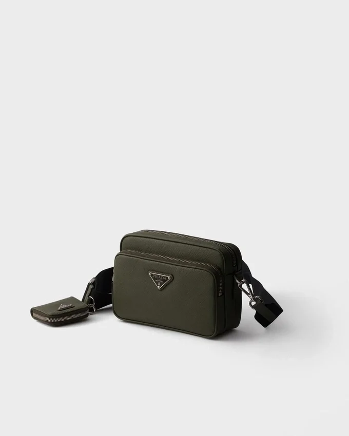Bolso de hombro de piel Saffiano Bolso de hombro de piel Saffiano