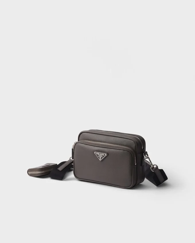 Bolso de hombro de piel Saffiano Bolso de hombro de piel Saffiano