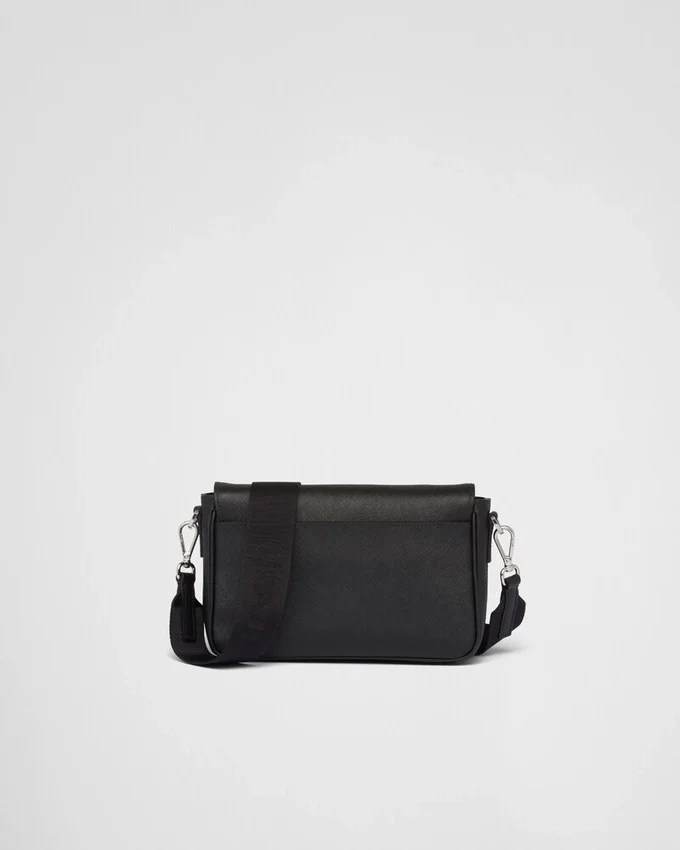 Bolso de hombro de piel Saffiano Bolso de hombro de piel Saffiano