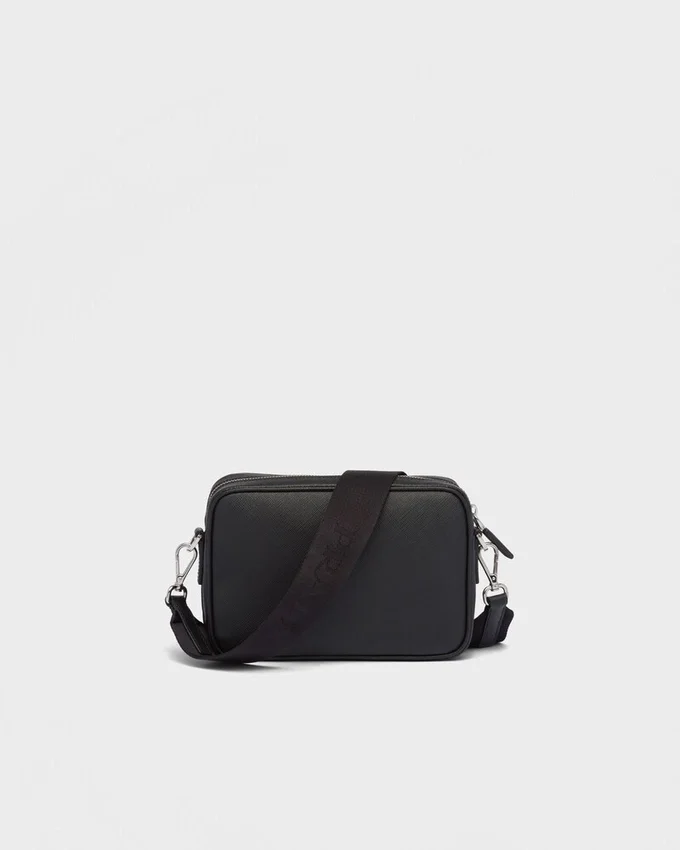 Bolso de hombro de piel Saffiano Bolso de hombro de piel Saffiano