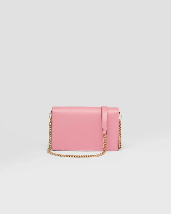 Bolso de hombro de piel Saffiano Bolso de hombro de piel Saffiano