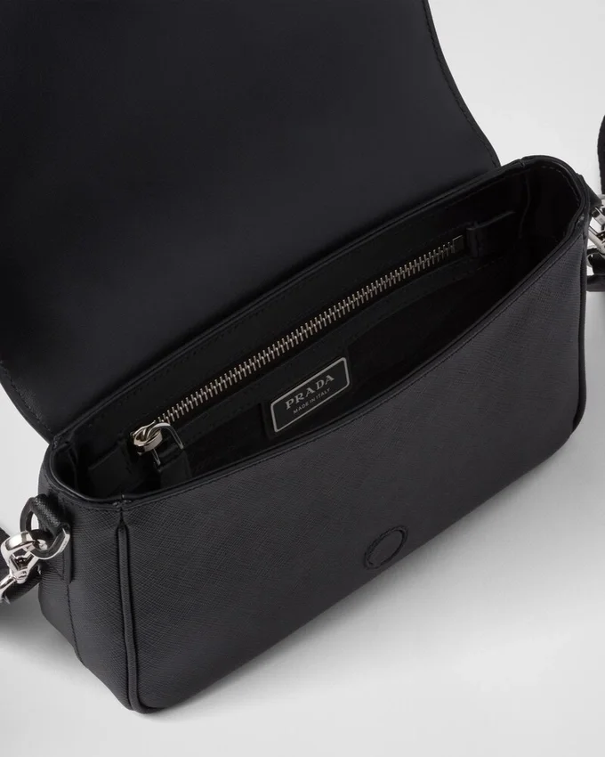 Bolso de hombro de piel Saffiano Bolso de hombro de piel Saffiano