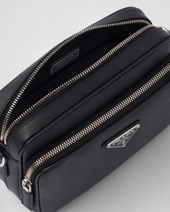 Bolso de hombro de piel Saffiano Bolso de hombro de piel Saffiano