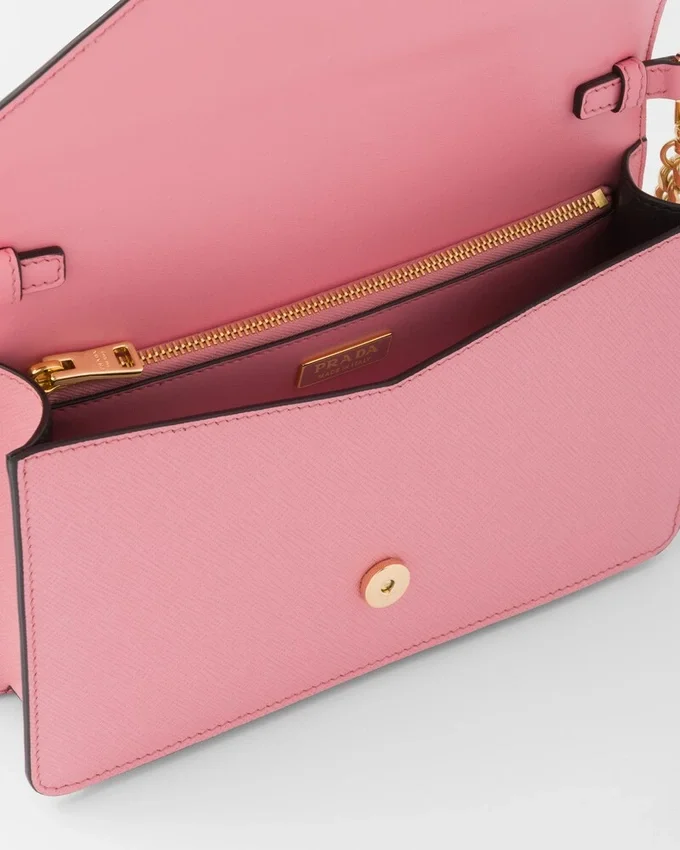 Bolso de hombro de piel Saffiano Bolso de hombro de piel Saffiano