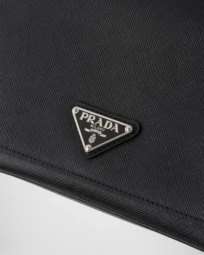 Bolso de hombro de piel Saffiano Bolso de hombro de piel Saffiano