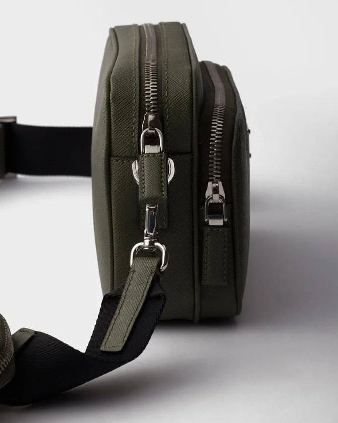 Bolso de hombro de piel Saffiano Bolso de hombro de piel Saffiano