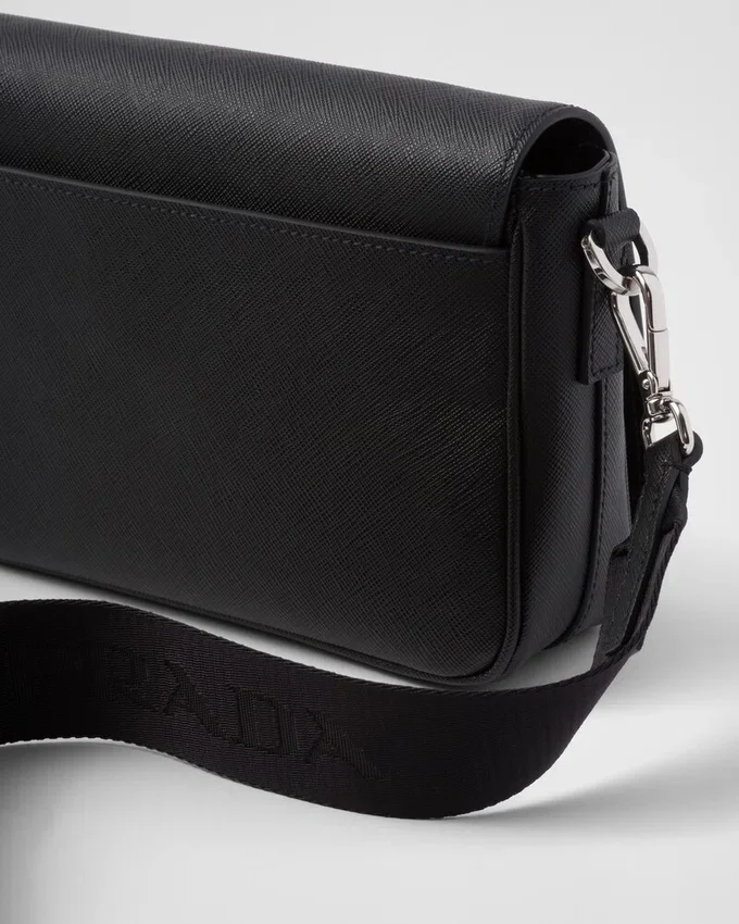 Bolso de hombro de piel Saffiano Bolso de hombro de piel Saffiano