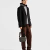 Bolso de hombro de piel Saffiano Bolso de hombro de piel Saffiano