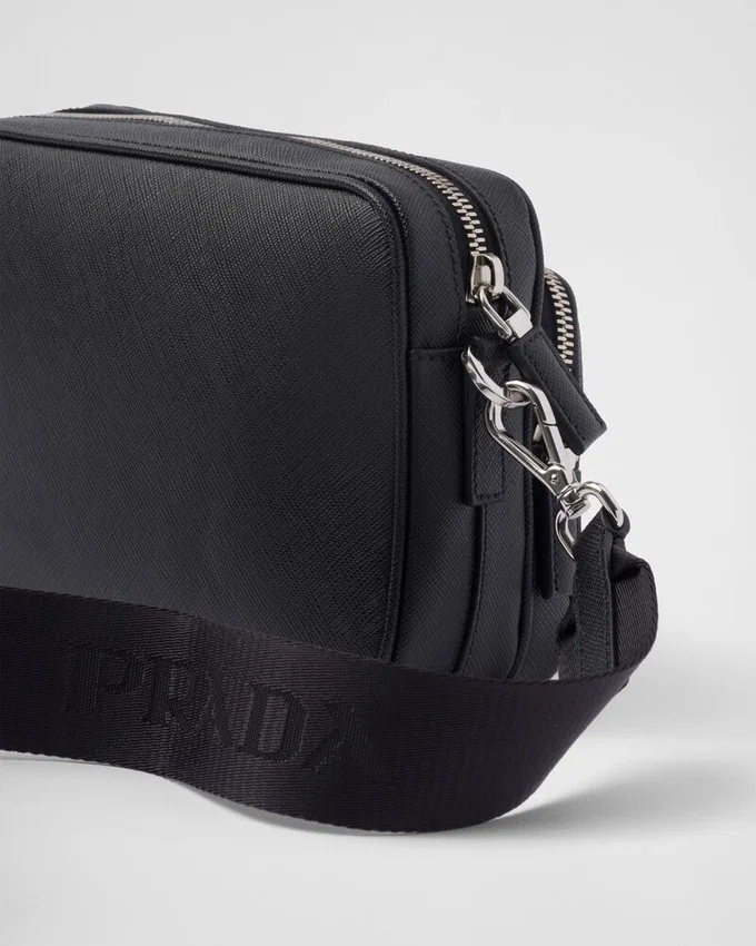 Bolso de hombro de piel Saffiano Bolso de hombro de piel Saffiano