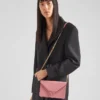 Bolso de hombro de piel Saffiano Bolso de hombro de piel Saffiano