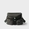 Bolso de hombro de Re-Nylon y cuero Bolso de hombro de Re-Nylon y cuero