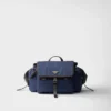 Bolso de hombro de Re-Nylon y cuero Bolso de hombro de Re-Nylon y cuero