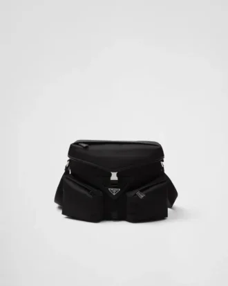 Bolso de hombro de Re-Nylon y cuero