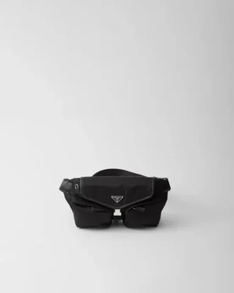 Bolso de hombro de Re-Nylon y cuero