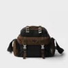 Bolso de hombro de Re-Nylon y cuero Bolso de hombro de Re-Nylon y cuero