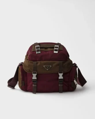 Bolso de hombro de Re-Nylon y cuero