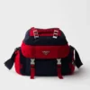 Bolso de hombro de Re-Nylon y cuero Bolso de hombro de Re-Nylon y cuero