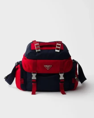 Bolso de hombro de Re-Nylon y cuero