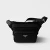 Bolso de hombro de Re-Nylon y cuero Bolso de hombro de Re-Nylon y cuero
