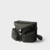 Bolso de hombro de Re-Nylon y cuero Bolso de hombro de Re-Nylon y cuero