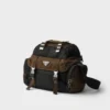 Bolso de hombro de Re-Nylon y cuero Bolso de hombro de Re-Nylon y cuero