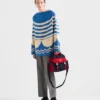 Bolso de hombro de Re-Nylon y cuero Bolso de hombro de Re-Nylon y cuero