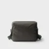 Bolso de hombro de Re-Nylon y cuero Bolso de hombro de Re-Nylon y cuero