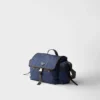 Bolso de hombro de Re-Nylon y cuero Bolso de hombro de Re-Nylon y cuero