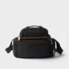 Bolso de hombro de Re-Nylon y cuero Bolso de hombro de Re-Nylon y cuero
