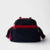 Bolso de hombro de Re-Nylon y cuero Bolso de hombro de Re-Nylon y cuero