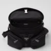 Bolso de hombro de Re-Nylon y cuero Bolso de hombro de Re-Nylon y cuero