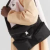 Bolso de hombro de Re-Nylon y cuero Bolso de hombro de Re-Nylon y cuero
