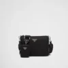 Bolso de hombro de Re-Nylon y piel Saffiano Bolso de hombro de Re-Nylon y piel Saffiano
