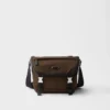 Bolso de hombro de Re-Nylon y piel Saffiano Bolso de hombro de Re-Nylon y piel Saffiano